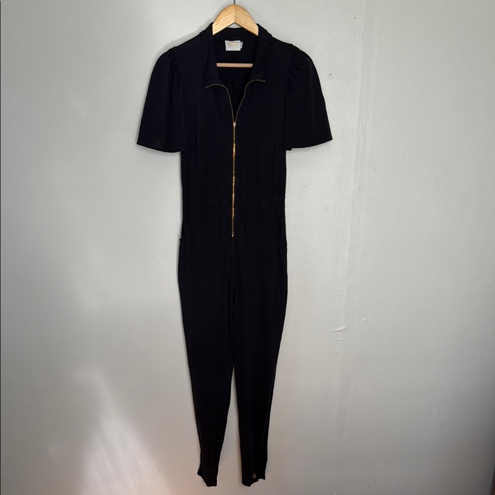 Nation LTD black short sleeve jumpsuit small